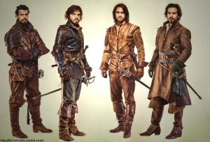 BBC's The Musketeers: Porthos, Athos, d'Artagnan and Aramis